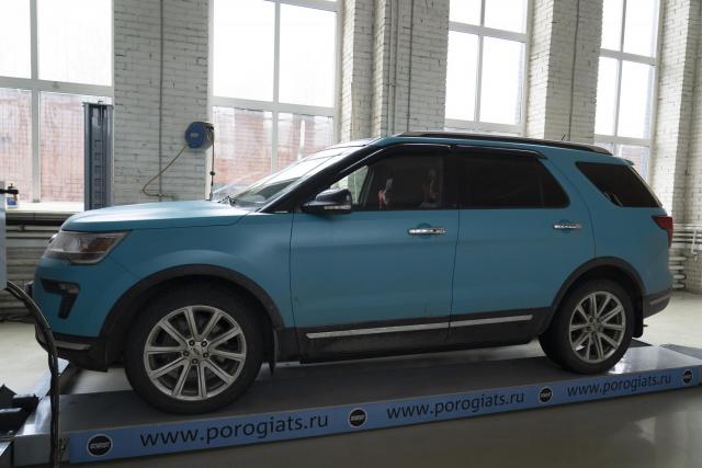 Выдвижные электрические пороги ATS на Ford Explorer V Рестайлинг
