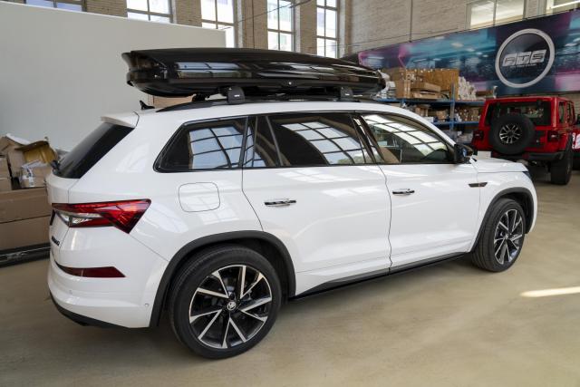 Выдвижные электрические пороги ATS на Skoda Kodiaq 